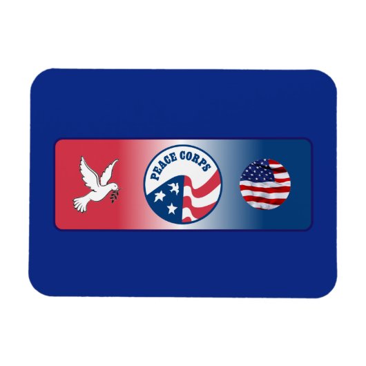 Peace Corps Dove Shield Magneet (Horizontaal)