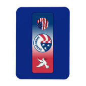 Peace Corps Dove Shield Magneet (Verticaal)