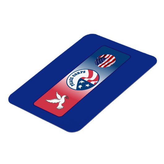 Peace Corps Dove Shield Magneet (Linkerzijde)