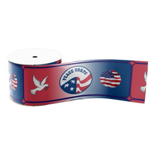 Peace Corps Dove Shield Ribbon Grosgrain Lint (Spoel)