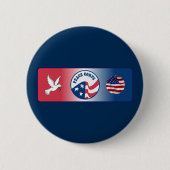 Peace Corps Dove Shield Ronde Button 5,7 Cm (Voorkant)