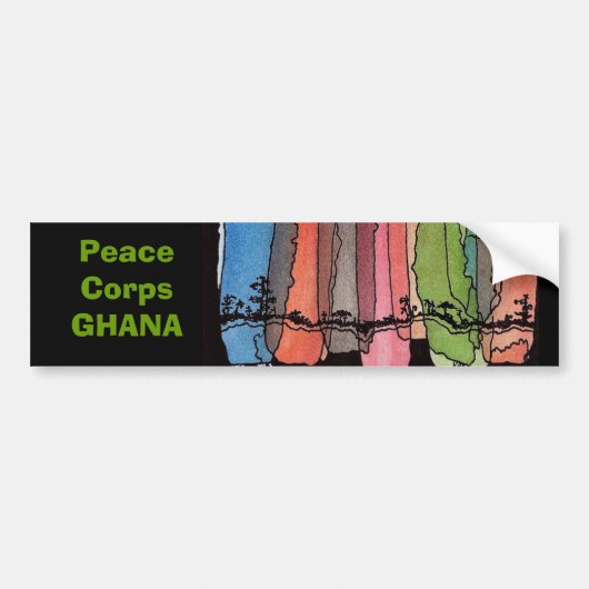 Peace Corps Ghana Bumpersticker (Voorkant)