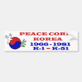 Peace Corps Korea Bumpersticker (Voorkant)
