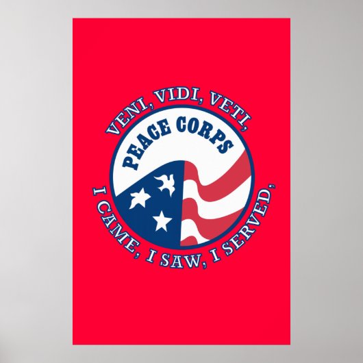 Peace Corps Logo VVV-Poster Poster (Voorkant)