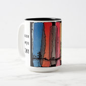 Peace Corps Mam-Mok Tweekleurige Koffiemok (Voorkant links)