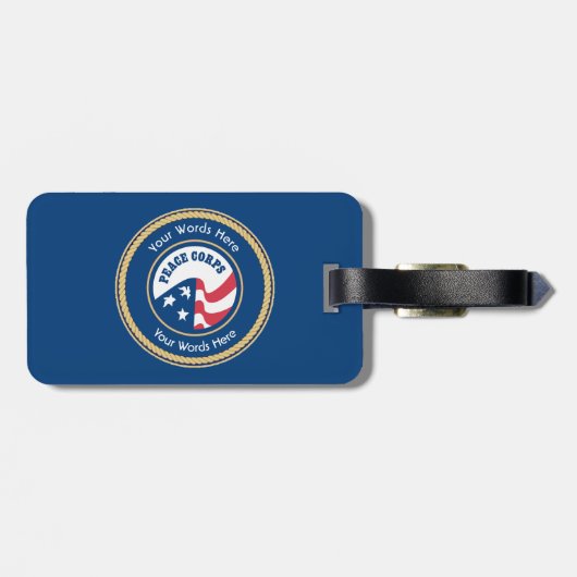 Peace Corps Universal Rope Shield Bagagelabel (Achterkant horizontaal)