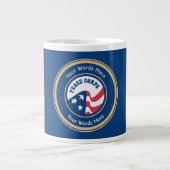 Peace Corps Universal Rope Shield Grote Koffiekop (Voorkant)