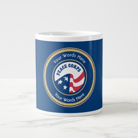 Peace Corps Universal Rope Shield Grote Koffiekop (Voorkant)