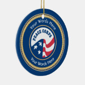 Peace Corps Universal Rope Shield Keramisch Ornament (Rechts)