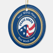 Peace Corps Universal Rope Shield Keramisch Ornament (Links)