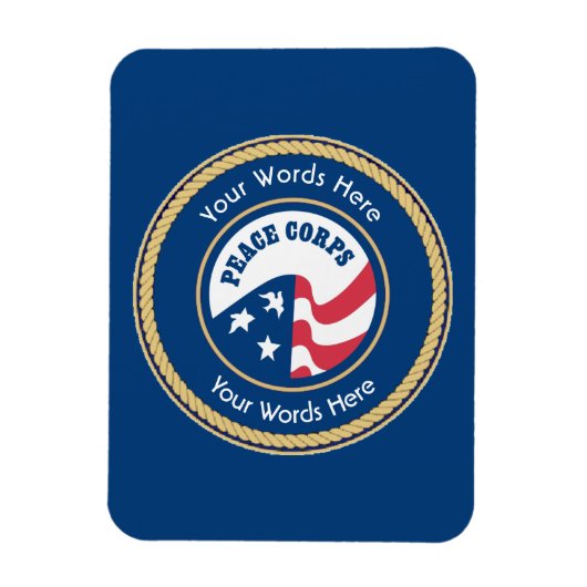 Peace Corps Universal Rope Shield Magneet (Verticaal)