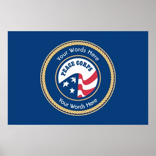 Peace Corps Universal Rope Shield Poster (Voorkant)