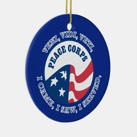 Peace Corps VV Shield Keramisch Ornament (Rechts)