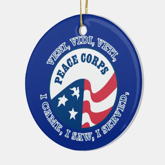 Peace Corps VV Shield Keramisch Ornament (Links)