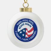 Peace Corps VV Shield Keramische Bal Ornament (Voorkant)