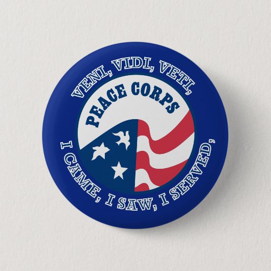 Peace Corps VV Shield Ronde Button 5,7 Cm (Voorkant)