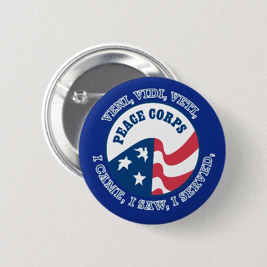 Peace Corps VV Shield Ronde Button 5,7 Cm (Voorkant /achterkant)