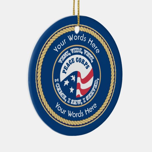 Peace Corps VV Universal Shield Keramisch Ornament (Rechts)