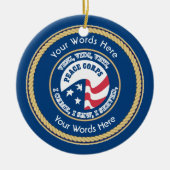 Peace Corps VV Universal Shield Keramisch Ornament (Voorkant)