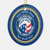 Peace Corps VV Universal Shield Keramisch Ornament (Links)