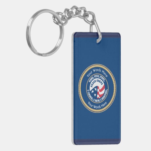 Peace Corps VV Universal Shield Sleutelhanger (Voorkant Links)