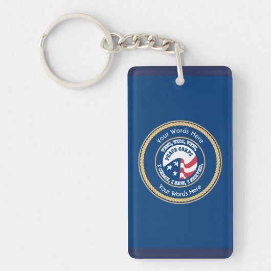 Peace Corps VV Universal Shield Sleutelhanger (Voorkant)