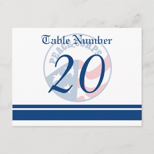 Peace Corps Weddenschap Tafel Briefkaart (Voorkant)