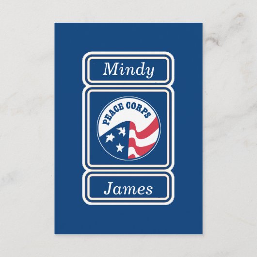 Peace Corps Wedding Insert Kaart (Achterkant)