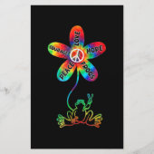 Peace Courage Love Hope Frogs Hippie Briefpapier (Voorkant)