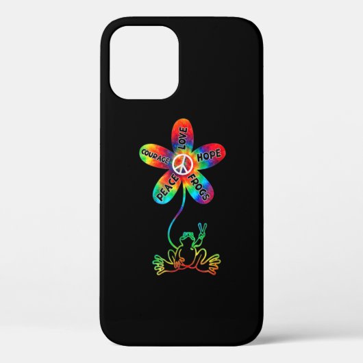 Peace Courage Love Hope Frogs Hippie Case-Mate iPhone Case (Achterkant)