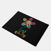 Peace Courage Love Hope Frogs Hippie Deurmat (Schuin)