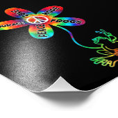 Peace Courage Love Hope Frogs Hippie Foto Afdruk (Hoek)