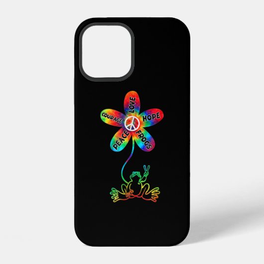Peace Courage Love Hope Frogs Hippie iPhone Hoesje (Achterkant)