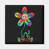 Peace Courage Love Hope Frogs Hippie Magneet (Voorkant)