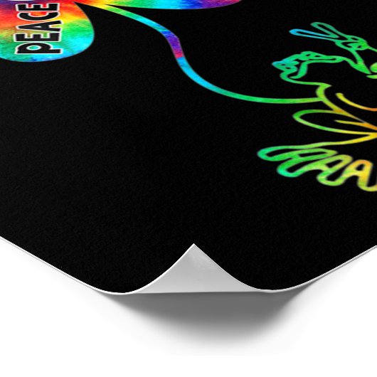 Peace Courage Love Hope Frogs Hippie Poster (Hoek)