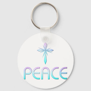 Peace Cross Christelijk Sleutelhanger