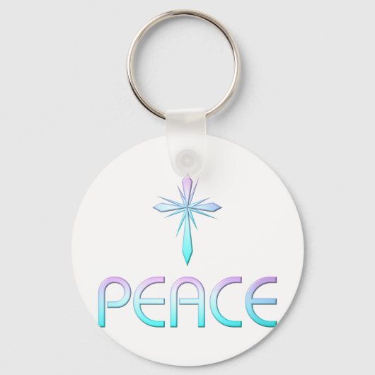 Peace Cross Christelijk Sleutelhanger (Voorkant)