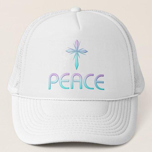 Peace Cross Christelijk Trucker Pet (Voorkant)