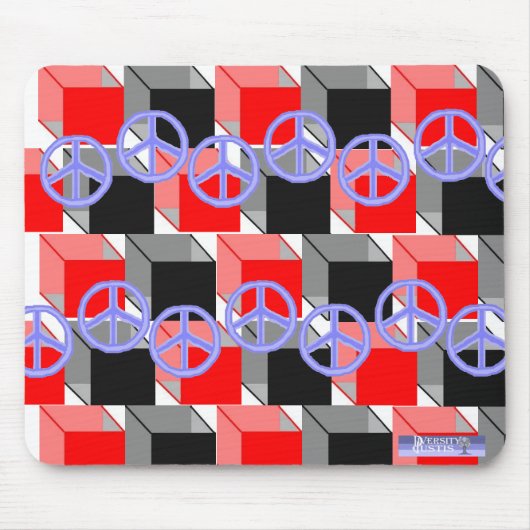Peace Cubes Mousepad Muismat (Voorkant)