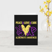 Peace Cure Liefde Alzheimer's Awareness Kaart (Gele Bloem)