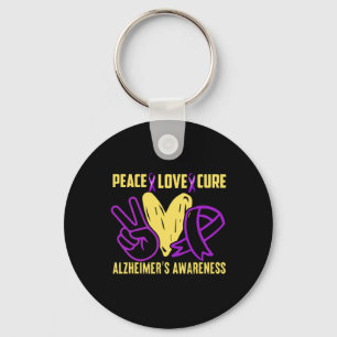 Peace Cure Liefde Alzheimer's Awareness Sleutelhanger