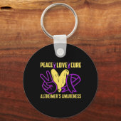 Peace Cure Love Heimerheimer's Bewustzijn Sleutelhanger (Voorkant)