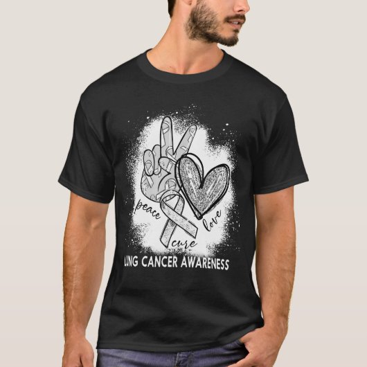 Peace Cure Love Longkanker Bewustzijn T-shirt (Voorkant)