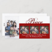 Peace Custom Christmas-fotokaarten Feestdagenkaart (Voorkant / Achterkant)