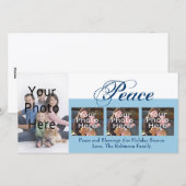 Peace Custom Christmas or Hanukkah Photo Cards Feestdagenkaart (Voorkant / Achterkant)