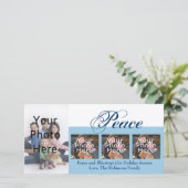 Peace Custom Christmas or Hanukkah Photo Cards Feestdagenkaart (Staand voorkant)