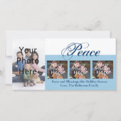 Peace Custom Christmas or Hanukkah Photo Cards Feestdagenkaart (Voorkant)
