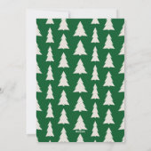 Peace Custom Photo Holiday Tree Green Beige Feestdagenkaart (Achterkant)