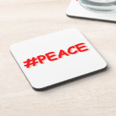 "#PEACE" Cute Design. Buy Now Bier Onderzetter (Linkerzijde)