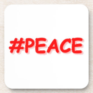 "#PEACE" Cute Design. Buy Now Bier Onderzetter